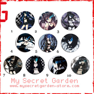 Black Rock Shooter ブラック☆ロックシューター Anime Pinback Button Badge Set 1a or 1b ( or Hair Ties / 4.4 cm Badge / Magnet / Keychain Set )